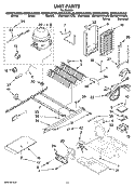 UNIT PARTS Diagram and Parts List for GD5NVAXSB03  Whirlpool Refrigerator