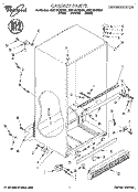 CABINET Diagram and Parts List for EB21DKXDB01  Whirlpool Refrigerator