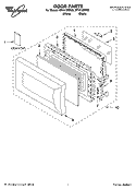 DOOR PARTS Diagram and Parts List for MT4110RPB2  Whirlpool Microwave