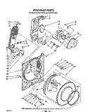 BULKHEAD , LITERATURE AND OPTIONAL Diagram and Parts List for 3CG2901XSN0  Whirlpool Dryer