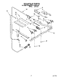MANIFOLD Diagram and Parts List for SF302BSAN1  Whirlpool Range