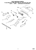 TOP VENTING PARTS, OPTIONAL PARTS Diagram and Parts List for KEBS177DWH7  KitchenAid Wall Oven