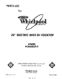 SECTION Diagram and Parts List for RC8600XP0  Whirlpool Cooktop