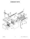 ICEMAKER PARTS Diagram and Parts List for KBFS22EWMS5  KitchenAid Refrigerator