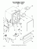 TUB ASSEMBLY PARTS Diagram and Parts List for DU948PWPQ0  Whirlpool Dishwasher