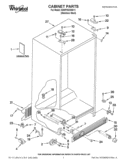 CABINET PARTS Diagram and Parts List for ED5PVEXWS11  Whirlpool Refrigerator