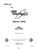 SECTION Diagram and Parts List for LE5535XPW0  Whirlpool Dryer