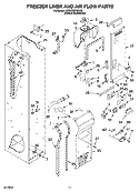 FREEZER LINER AND AIR FLOW PARTS Diagram and Parts List for KSSO36FMX02  KitchenAid Refrigerator