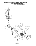 BRAKE, CLUTCH, GEARCASE, MOTOR & PUMP Diagram and Parts List for LSV8244BN0  Whirlpool Washer