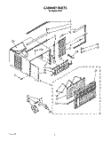 CABINET Diagram and Parts List for R1012  Whirlpool Air Conditioner