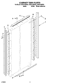 CABINET TRIM PARTS Diagram and Parts List for KSSS42QMX01  KitchenAid Refrigerator