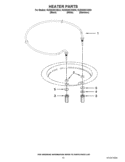 HEATER PARTS Diagram and Parts List for KUDS30CXBL6  KitchenAid Dishwasher