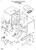 TUB ASSEMBLY, LIT/OPTIONAL Diagram and Parts List for TUD2000Y0  Whirlpool Dishwasher