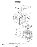 OVEN Diagram and Parts List for RB130PXK3  Whirlpool Wall Oven
