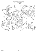 SECTION Diagram and Parts List for REX3614KW0  Roper Dryer