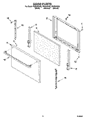 DOOR PARTS, MISCELLANEOUS PARTS Diagram and Parts List for FGP300KN2  Roper Range