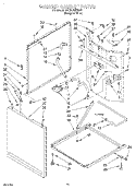 WASHER CABINET Diagram and Parts List for BYCWD6274W0  Crosley Washer Dryer Combo
