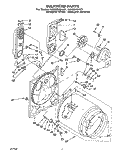 BULKHEAD Diagram and Parts List for LGC6848AQ1  Whirlpool Dryer