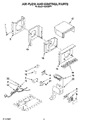AIR FLOW AND CONTROL PARTS Diagram and Parts List for ACQ128PT1  Whirlpool Air Conditioner