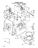 SECTION Diagram and Parts List for LEV4434AN0  Whirlpool Dryer