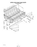 UPPER RACK AND TRACK Diagram and Parts List for KUDA220T1  KitchenAid Dishwasher