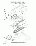 CONTROL PANEL PARTS Diagram and Parts List for WTW6800WW1  Whirlpool Washer