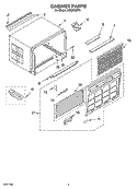 CABINET PARTS Diagram and Parts List for ACQ304XP0  Whirlpool Air Conditioner