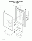 REFRIGERATOR DOOR PARTS Diagram and Parts List for KBRS20EVBL4  KitchenAid Refrigerator
