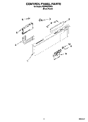 CONTROL PANEL PARTS Diagram and Parts List for KUDP02FSPA1  KitchenAid Dishwasher