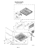 DISHRACK Diagram and Parts List for DU9000XR7  Whirlpool Dishwasher