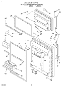DOOR Diagram and Parts List for ET19RKXGN01  Whirlpool Refrigerator
