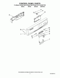 CONTROL PANEL PARTS Diagram and Parts List for DU1030XTXB0  Whirlpool Dishwasher