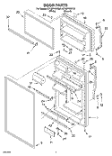 DOOR Diagram and Parts List for ET1MTKXKT01  Whirlpool Refrigerator