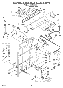 CONTROLS AND REAR PANEL PARTS Diagram and Parts List for SAWS800MQ0  Whirlpool Washer