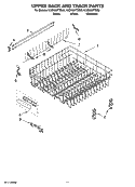 UPPER RACK AND TRACK PARTS Diagram and Parts List for KUDK03FTBL0  KitchenAid Dishwasher