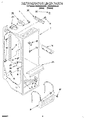 REFRIGERATOR LINER Diagram and Parts List for KSRS22QAWH21  KitchenAid Refrigerator
