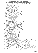 REFRIGERATOR SHELF PARTS Diagram and Parts List for KSRK25XLSS10  KitchenAid Refrigerator