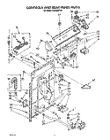 CONTROLS AND REAR PANEL Diagram and Parts List for LA7088XTF1  Whirlpool Washer