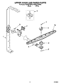 UPPER WASH AND RINSE PARTS Diagram and Parts List for KUDC01TMBL0  KitchenAid Dishwasher