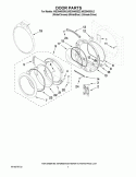 DOOR PARTS Diagram and Parts List for WED9400SU2  Whirlpool Dryer