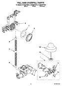FILL AND OVERFILL PARTS Diagram and Parts List for KUDS02FRWH4  KitchenAid Dishwasher
