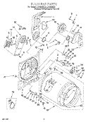SECTION Diagram and Parts List for LEC8858EZ0  Whirlpool Dryer