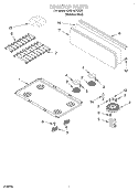 COOKTOP Diagram and Parts List for KDRP407HSS2  KitchenAid Range
