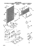 UNIT Diagram and Parts List for RT14DKXBL00  Roper Refrigerator