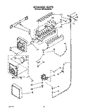 ICEMAKER Diagram and Parts List for KSRS25QAWH00  KitchenAid Refrigerator