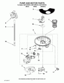 PUMP AND MOTOR PARTS Diagram and Parts List for WDT770PAYW1  Whirlpool Dishwasher