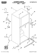 CABINET, LITERATURE Diagram and Parts List for RT21AKXKT00  Roper Refrigerator