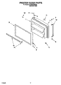 FREEZER DOOR PARTS Diagram and Parts List for GT2SHKXMS03  Whirlpool Refrigerator