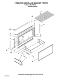 FREEZER DOOR AND BASKET PARTS Diagram and Parts List for KBLO36FTX04  KitchenAid Refrigerator
