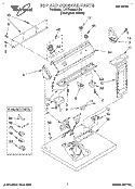 TOP AND CONSOLE, LIT/OPTIONAL Diagram and Parts List for LGT6634AQ0  Whirlpool Dryer
